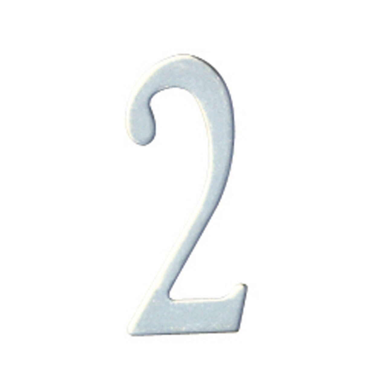 Special Lite Products Outdoor Decorative 2 inch Stainless Steel Self Adhesive Address Number - Number: 2